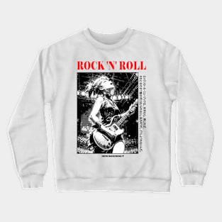 Anime Punk Rock Band Black and White Manga Aesthetic Crewneck Sweatshirt